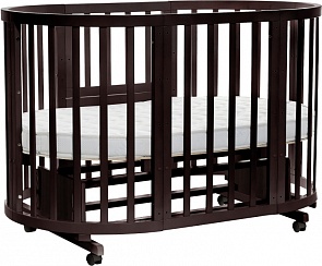 Круглая кроватка-трансформер Noony Cozy, цвет – венге (Noony, CZ_003)